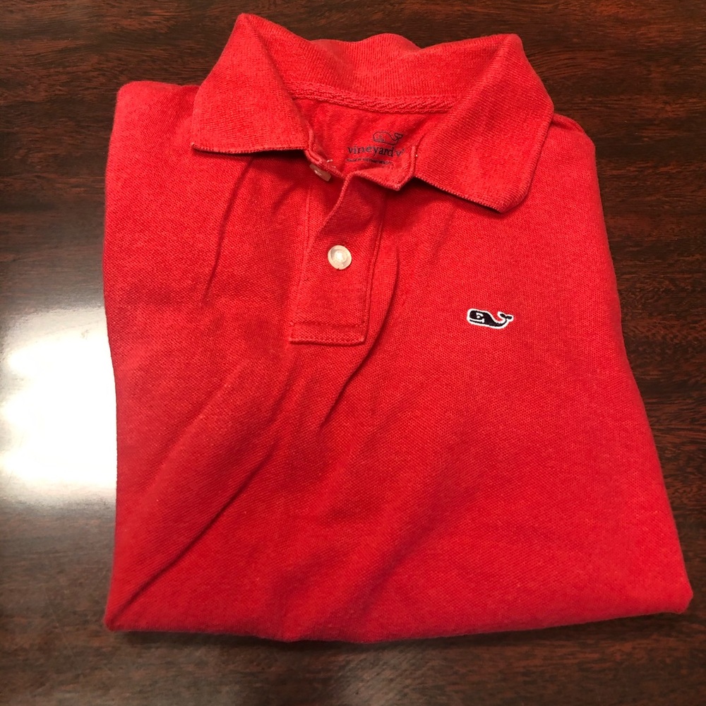 Vineyard vines red cotton Polo